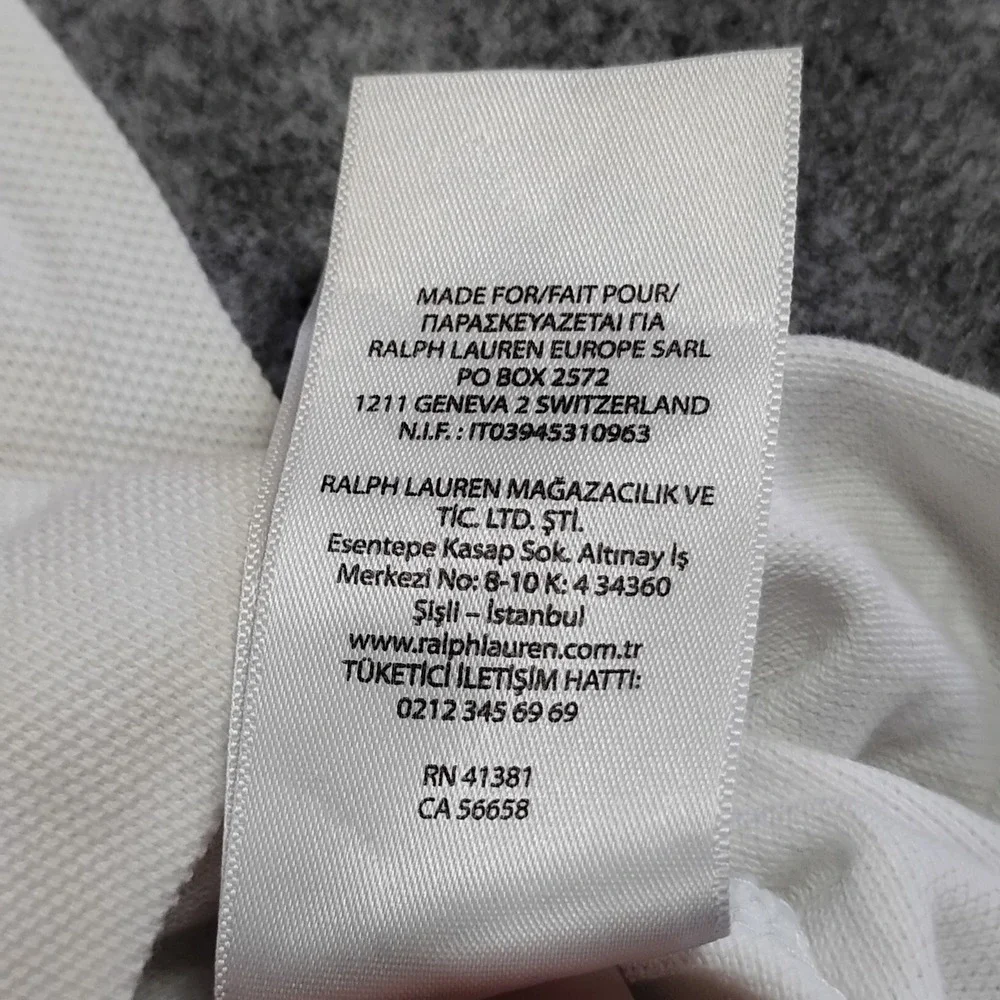 Polo Ralph Lauren Men Big Pony Polo Shirt White XXL Custom Slim Fit